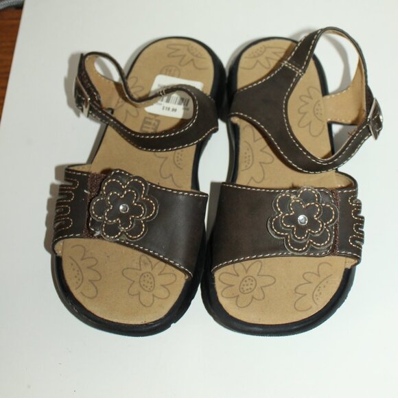 Smart Fit Size 11.5 Brown Sandals Velcro - Picture 1 of 3